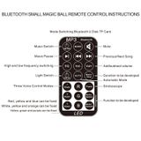  Bluetooth Crystal Magic Ball Stage Light với điều khiển từ xa, phích cắm của Hoa Kỳ (Đen) 
