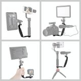  PULUZ Giá đỡ hình chữ L Giá đỡ cầm tay với Giá đỡ giày hai bên lạnh cho đèn Flash video, Máy ảnh DSLR 