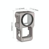  PULUZ Vỏ vỏ hợp kim nhôm CNC Lồng bảo vệ cho DJI Action 2 (Titanium Color) 