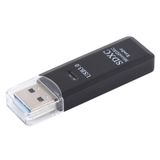  Đầu đọc thẻ 2 trong 1 USB 3.0, Tốc độ siêu nhanh 5Gbps, Hỗ trợ thẻ SD / Thẻ TF (Đen) 