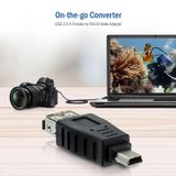  10 PCS USB Female to Mini USB Male Adapter (Đen) 