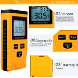  Máy đo độ ẩm gỗ kỹ thuật số GM630 với LCD (màu cam) 
