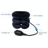  Máy kéo khí cổ bơm hơi Thiết bị kéo cổ mềm Đầu vai cổ Ache Massage đau đầu Giảm đau thư giãn Nẹp (màu xanh đậm) 