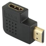  Bộ chuyển đổi HDMI 19 chân Nam sang HDMI 19 chân Mạ vàng với góc 90 độ (Đen) 