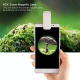  Kính lúp kính hiển vi điện thoại di động kỹ thuật số Zoom 60X với Đèn LED & Clip cho Galaxy Note III / N9000 / i9500 / iPhone 5 & 5S & 5C 