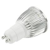  Bóng đèn chiếu điểm LED 3W GU10, 3 LED, độ sáng có thể điều chỉnh, ánh sáng trắng, AC 220V 