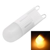  Bóng đèn gốm G9 2W 80-100LM có thể điều chỉnh độ sáng, 1 đèn LED công suất cao, ánh sáng trắng ấm, AC 220V 