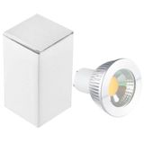  Đèn chiếu điểm LED GU10 5W 475LM, 1 LED COB, Ánh sáng trắng, 6000-6500K, AC 85-265V, Vỏ bạc 