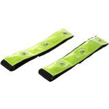 2 PCS 4 Đèn LED Chạy an toàn Dây đeo phản xạ Cánh tay / Chân (Màu vàng) 