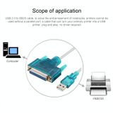  Cáp USB 2.0 đến DB25 Pin Female, Chiều dài: 1,5m 