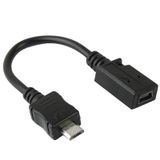  Bộ chuyển đổi cáp Mini USB Female sang Micro USB Male, Chiều dài: 13cm (Đen) 