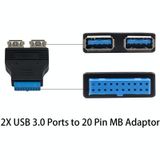  2 x USB 3.0 AF sang 20 Pin Adapter 