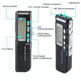  Máy ghi âm kỹ thuật số 4GB Dictaphone Máy nghe nhạc MP3, Hỗ trợ ghi âm qua điện thoại, Chức năng VOX (Đen) 
