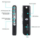  Máy ghi âm kỹ thuật số 4GB Dictaphone Máy nghe nhạc MP3, Hỗ trợ ghi âm qua điện thoại, Chức năng VOX (Đen) 