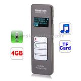  Máy ghi âm kỹ thuật số Máy nghe nhạc MP3 với bộ nhớ 4GB, Hỗ trợ ghi âm Bluetooth di động, Trả lời & gọi lại điện thoại di động, Ghi âm điện thoại, Thẻ TF, Ghi bộ hẹn giờ, Tích hợp pin Lithium-ion có thể sạc lại (188) (Xám) 