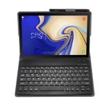  A510 Bluetooth 3.0 Bao da bàn phím Bluetooth siêu mỏng có thể tháo rời cho Samsung Galaxy Tab A 10.1 (2019) T510 / T515, với Khe cắm bút & Giá đỡ (Đen) 