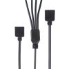  3 Pin 5V 1 đến 4 Bo mạch chủ Aura RGB Cáp mở rộng PC RGB cho ASUS (Đen) 