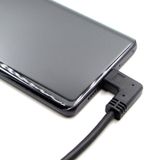  Cáp chuyển đổi khuỷu tay USB-C / Type-C Nữ sang USB-C / Type-C Nam, Tổng chiều dài: khoảng 30cm, Cáp chuyển đổi khuỷu tay USB-C / Type-C Female sang USB-C / Type-C Male, Tổng chiều dài: khoảng 30cm 