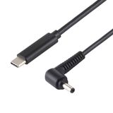  Cáp sạc nguồn cho máy tính xách tay USB-C / Type-C to 4.0 x 1.35mm, Chiều dài cáp: khoảng 1.5m (Đen) 