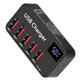  Bộ sạc ,Trạm sạc nhanh nhiều cổng USB,988A Đa chức năng DC 12V 5 cổng USB Hiển thị kỹ thuật số 