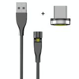  1m USB to USB-C / Type-C Cáp sạc từ tính xoay ngang 540 độ (Đen) 
