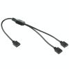  3 Pin 5V 1 đến 2 bo mạch chủ Aura RGB PC Cáp mở rộng làm mát cho ASUS (Đen) 