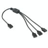  3 chân 5V 1 đến 3 bo mạch chủ Aura RGB Cáp mở rộng làm mát PC cho ASUS (Đen) 