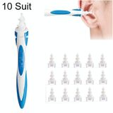  10 Bộ đồ thông minh SWAB bằng nhựa lau tai công cụ loại bỏ Eardwax với 15 bộ phận thay thế 