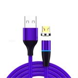  3A USB to Micro USB Sạc nhanh + Truyền dữ liệu 480Mbps Điện thoại di động Hút từ tính Cáp dữ liệu sạc nhanh, Chiều dài cáp: 1m (Xanh lam) 