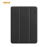  Cho iPad Pro 11 2022/2020/2021 ENKAY ENK-8001 Vỏ máy tính bảng thông minh bằng da lật ngang có hoa văn denim (Đen) 