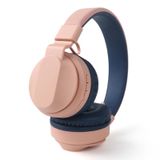  Bobo Kids Quà tặng Bluetooth 5.0 Bass Khử tiếng ồn Tai nghe không dây âm thanh nổi có mic, Hỗ trợ Thẻ TF / FM / AUX-IN (màu hồng) 