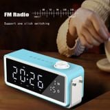  AEC K5 Mirror Alarm Clock Loa Bluetooth có hỗ trợ ánh sáng LED TF / FM (Đen) 