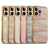  Cho iPhone 14 Suteni Vải Dệt Mạ Điện PU Soft TPU Phone Case (Xanh Cỏ) 