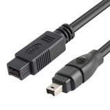  JUNSUNMAY FireWire Tốc độ cao Cao cấp DV 800 9 chân đực đến FireWire 400 4 chân đực Cáp IEEE 1394, Chiều dài: 4,5m 