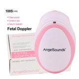  JPD-100S Máy dò siêu âm thai nhi nhỏ trong nhà cho thai nhi bỏ túi trước khi sinh Máy phát hiện siêu âm âm thanh thiên thần Nhịp tim cho bà bầu Màn hình Doppler thai kỳ (Hồng) 