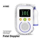  A100D Kỹ thuật số Doppler thai nhi Âm thanh siêu âm Máy dò nhịp tim của em bé Máy theo dõi nhịp tim của em bé có thể sạc lại Ống nghe Doppler bỏ túi thai nhi 