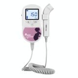  Baby Sound C Máy phát hiện siêu âm kỹ thuật số bỏ túi âm thanh của thai nhi Nhịp tim thai Máy đo trước khi sinh Doppler thai nhi (Đỏ hồng) 