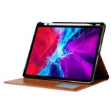  Dành cho iPad Pro 11 (2020) Kết cấu da Knead Da Vỏ da lật ngang với Khung ảnh & Chủ sở hữu & Slots Thẻ & Ví (Đen) 