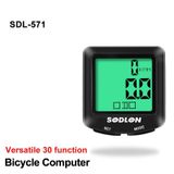  SUNDING SDL-571 Màn hình kỹ thuật số LCD Máy tính Xe đạp Máy tính Có dây Chống thấm nước Chu trình đo tốc độ Xe đạp Đồng hồ bấm giờ Đồng hồ bấm giờ Phụ kiện Cưỡi 