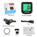  SUNDING SDL-571 Màn hình kỹ thuật số LCD Máy tính Xe đạp Máy tính Có dây Chống thấm nước Chu trình đo tốc độ Xe đạp Đồng hồ bấm giờ Đồng hồ bấm giờ Phụ kiện Cưỡi 