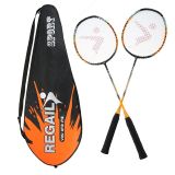  REGAIL 8019 Vợt cầu lông bền carbon 2 in1 có túi tote (Cam) 