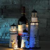  Wrought Iron Flash Tower LED Night Light - Đèn đêm LED trang trí kiểu tháp chớp sáng bằng sắt đúc, Kích thước: Trung 19cm 