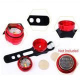  Nhôm Xe đạp Đi xe đạp Phía trước Đuôi xe Mũ bảo hiểm Đỏ Trắng Đèn Flash Đèn LED Cảnh báo An toàn Đèn Cảnh báo Đi xe đạp Thận trọng Ánh sáng Không thấm nước (Đèn Đỏ Vỏ Trắng) 