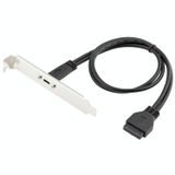  50CM USB3.0 20P tới USB Type-C Khung mẹ PCI Bit Baffle Wire 