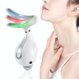  Máy mát xa cổ bằng điện Dolphin Xóa nếp nhăn Máy rung cầm tay Dụng cụ làm đẹp massage mặt cổ (Trắng ngọc trai) 