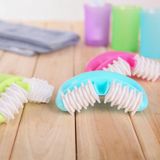  T9142 Máy mát xa hai bánh bằng tay bằng nhựa Máy mát xa tay cầm tròn (Xanh lam) 