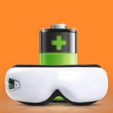  Máy mát xa mắt YK108 Sạc áp suất không khí Nén nóng Bluetooth Bảo vệ mắt dành cho sinh viên, Kiểu dáng: Giọng nói tiếng Anh (Trắng) 