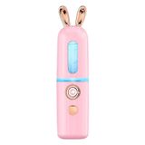  Máy xông hơi mặt Nano Phun nước Dụng cụ bổ sung nước Máy phun lạnh cầm tay sạc Dụng cụ làm đẹp Máy phun cồn tự động, Kiểu dáng: Thỏ dễ thương (Hồng) 