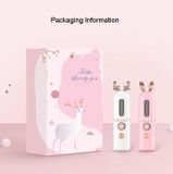  Máy xông hơi mặt Nano Phun nước Dụng cụ bổ sung nước Máy phun lạnh cầm tay Sạc máy làm đẹp Dụng cụ phun cồn tự động, Kiểu dáng: Chú nai dễ thương (Trắng) 