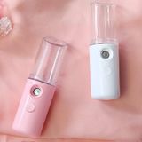  Kiểu son môi Dụng cụ làm ẩm da mặt Máy làm ẩm không khí USB Beauty Cold Spray Dụng cụ phun khử trùng cồn tự động (Màu hồng) 